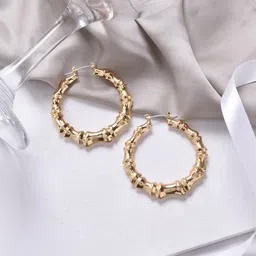 JOKER & WITCH Gold-Toned Contemporary Hoop Earrings-image-47