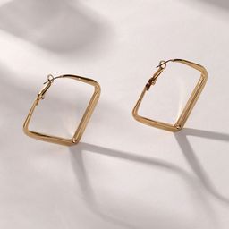 DressBerry Gold-Plated Contemporary Hoop Earrings-image-43