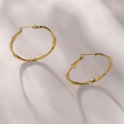 DressBerry Gold-Plated Contemporary Hoop Earrings-image-42
