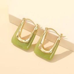 Yellow Chimes Contemporary Hoop Earrings-22