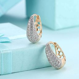 Yellow Chimes Gold Plated Circular Hoop Earrings-34