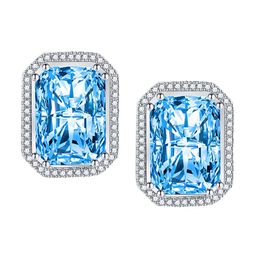 Designs & You Silver-Plated Cubic Zirconia-Studded Geometric Stud Earrings-6