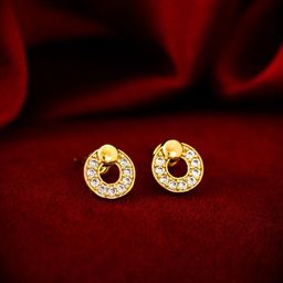 aadita Gold-Toned Classic Studs Earrings-5