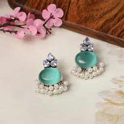 VENI Silver-Plated Classic Studs Earrings-55