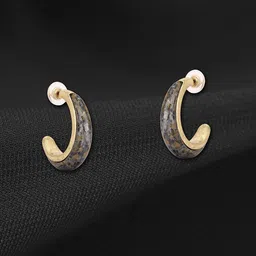 DressBerry Gold-Plated Classic Half Hoop Earrings-54