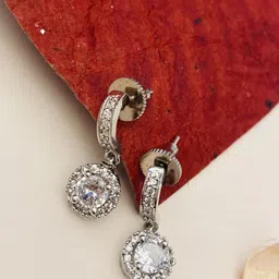 ABDESIGNS Silver-Plated Classic Drop Earrings-24