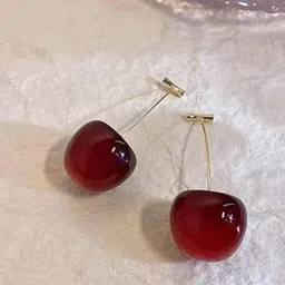 DN Creation Gold-Plated Cherry Drop Earrings-21
