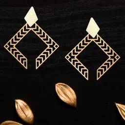 Adwitiya Collection Gold Plated Drop Earrings-52