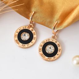 Silvermerc Designs Rose Gold-Plated Cubic Zirconia-Studded Classic Drop Earrings-18