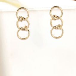 Adwitiya Collection Gold-Plated Classic Drop Earrings-94