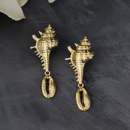 Bellofox Gold-Plated Beaded Contemporary Drop Earrings-14