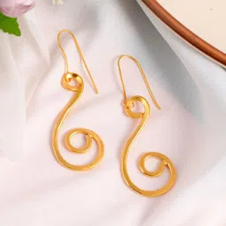 Silvermerc Designs Gold-Plated Contemporary Drop Earrings-96