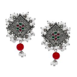 Young & Forever Brass-Plated Geometric Drop Earrings-34