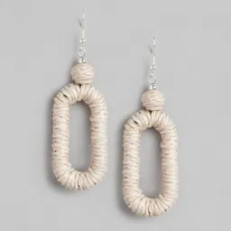 RICHEERA Off White Geometric Drop Earrings-30