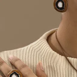 Ekibeki Circular Drop Earrings-52