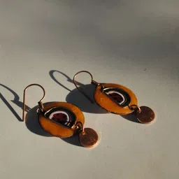 Ekibeki Circular Drop Earrings-image-12