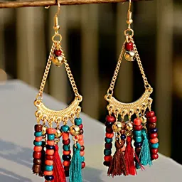 Young & Forever Gold-Plated Triangular Drop Earrings-19