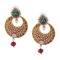 Young & Forever Gold Plated Circular Chandbalis Earrings-33