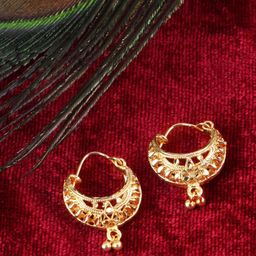 MEENAZ Set of 2 Gold-Plated Classic Studs Earrings-image-85