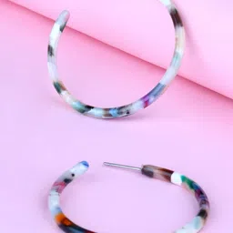 Accessorize Skinny Tort Circular Half Hoop Earrings-37