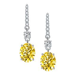 Designs & You Silver-Plated Cubic Zirconia-Studded Oval Drop Earrings image 1