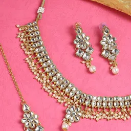 OOMPH Kundan-Studded & Pearl Beaded Jadau Jewellery Set-71