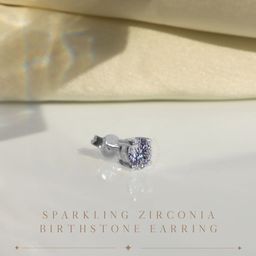 HighSpark Men 92.5 Sterling Silver Cubic Zirconia Studs Earrings-image-68