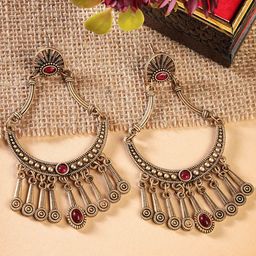 KARATCART Gold-Plated Kundan Contemporary Chandbalis-37