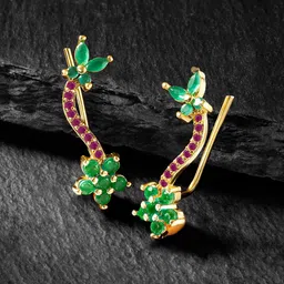 Peora Gold Plated Ear Cuff Earrings-picture-30