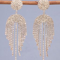 SOHI Women Silver-Toned Contemporary Silver-Plated Artificial Stones Hoop Earrings-49