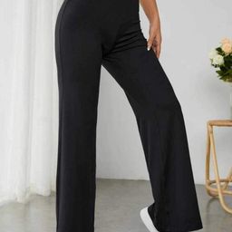 Next One Women Relaxed Straight Leg Loose Fit High-Rise Easy Wash Parallel Trousers-picture-43