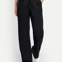 Next One Women Relaxed Straight Leg Loose Fit High-Rise Easy Wash Pleated Trousers-picture-41
