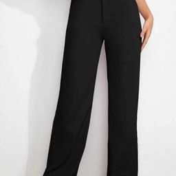 Next One Women Relaxed Straight Leg Loose Fit High-Rise Easy Wash Parallel Trousers-picture-10