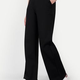 Next One Women Relaxed Straight Leg Loose Fit High-Rise Easy Wash Trousers-picture-0