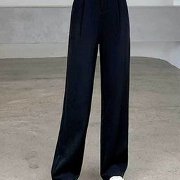 Next One Women Relaxed Straight Leg Loose Fit High-Rise Easy Wash Regular Trousers-image-85