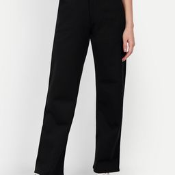 Next One Women Relaxed Straight Leg Loose Fit High-Rise Easy Wash Trousers-picture-15