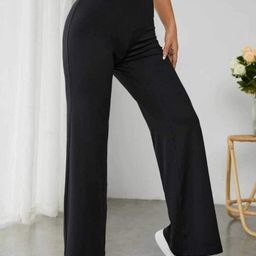 Next One Women Relaxed Straight Leg Loose Fit High-Rise Easy Wash Formal Trousers-picture-23