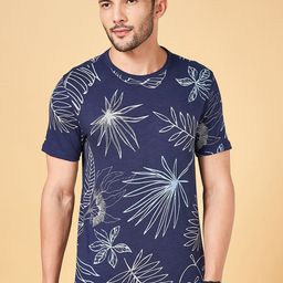 Urban Ranger by pantaloons Tropical Printed Cotton T-shirt-image-68