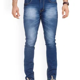 MM-21 Men Mid-Raise Slim Fit Clean Look Heavy Fade Stretchable Jeans-picture-58