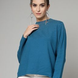 Mafadeny High Neck Embellished Detail Pullover-image-84