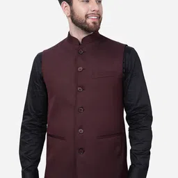 MODI JACKET Mandarin Collar Woolen Nehru Jacket-56