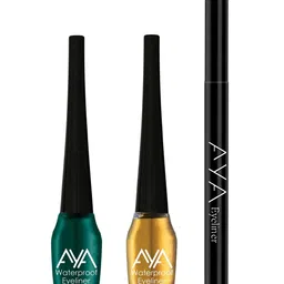 AYA Set of 3 Waterproof Pen Eyeliner & Liquid Eyeliner-11