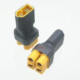 SafeConnect XT-60 Connector Harness for Parallel Connection Battery Adapter Lead (1M-2F) image 2