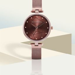 French Connection Women Brown Bracelet Style Analogue Watch FCN00028E-19