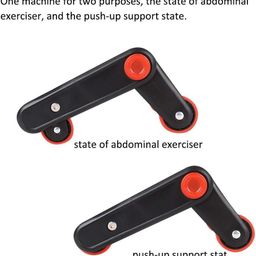 GION 3-In-1 AB Wheel Roller Push Up Bars And Pull Rope Tools Abdominal Muscles Wheel Push-ups Training Stretching Abdominal Resistance Pulling Tools (1Pcs) image 4