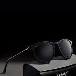 RESIST EYEWEAR Oval Sunglasses With UV Protected Lens AUGUSTINEBLACKBLACK1-26