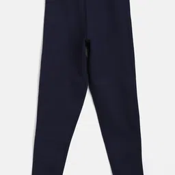 Noh.Voh - SASSAFRAS Kids Girls Navy Solid Treggings-image-9