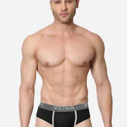 VStar Low Waist  With Contrast Fabric Taping Basic Briefs FRANK NEO-BLACK-57