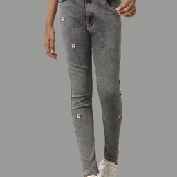 UNDER FOURTEEN ONLY Girls Skinny Fit Clean Look Heavy Fade Jeans-image-83
