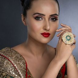 Sukkhi Gold-Plated Turquoise Blue Kundan And Pearl-Studded Finger Ring-image-72